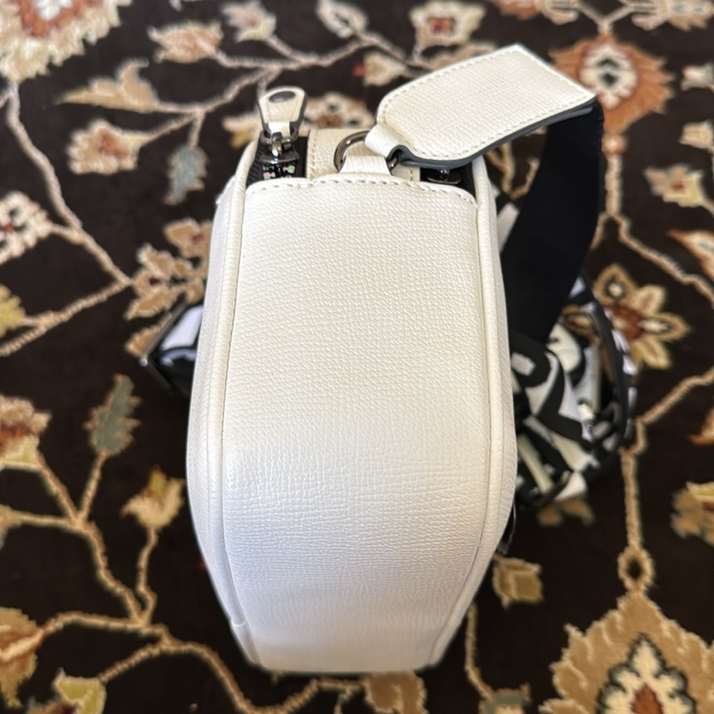 Karl Lagerfeld Maybelle Double Zip White Iridescent Crossbody Camera
Bag - Picture 11 of 17